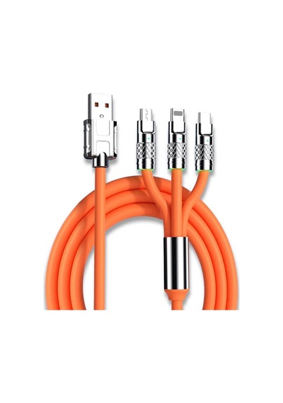 Mobilgo 3in1 120w 6a Hızlı Şarj Kablosu Type-c-micro-lighting