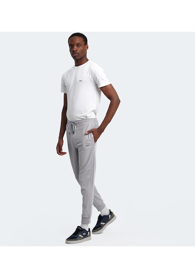 Slazenger PEARCE Erkek Fermuar Cepli Gri Eşofman Altı