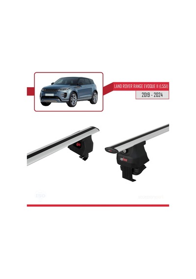 Land Rover Range Rover Evoque Iı L551 2019 Ve Sonrası İle Uyumlu Ace-4 Ara Atkı Tavan Barı Gri