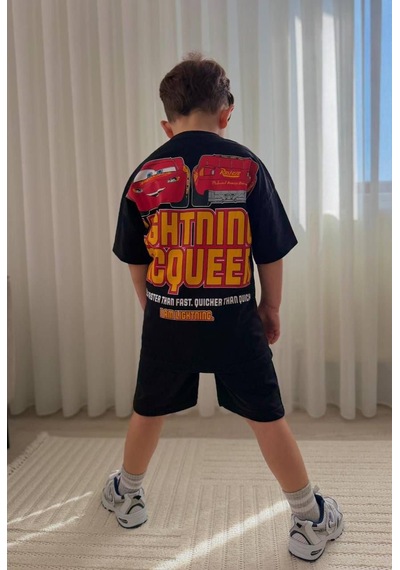 Cg Kids Şimşek Mcqueen Cars Arabalar Erkek Çocuk Tshirt&şort Alt Üst Takım Sırt Baskılı Siyah Cg Kids Şimşek Mcqueen Cars Arabalar Erkek Çocuk Tshirt&şort Alt Üst Takım Sırt Baskılı Siyah