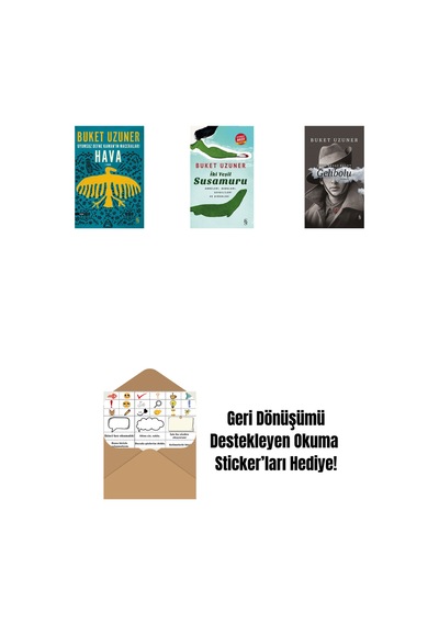 Uyumsuz Defne Kaman'ın Maceraları - Hava + İki Yeşil Su Susamuru Midi Boy + Gelibolu Ciltli + Okuma Sticker'ları