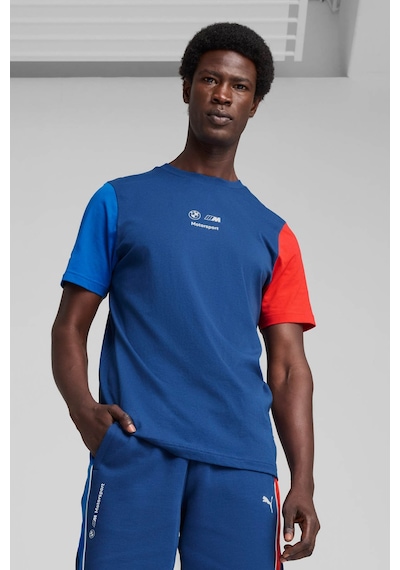 Puma Bmw Mms Car Graphıc Tee 2 Mavi Erkek Kısa Kol T-shirt 000000000102230714 Mavi