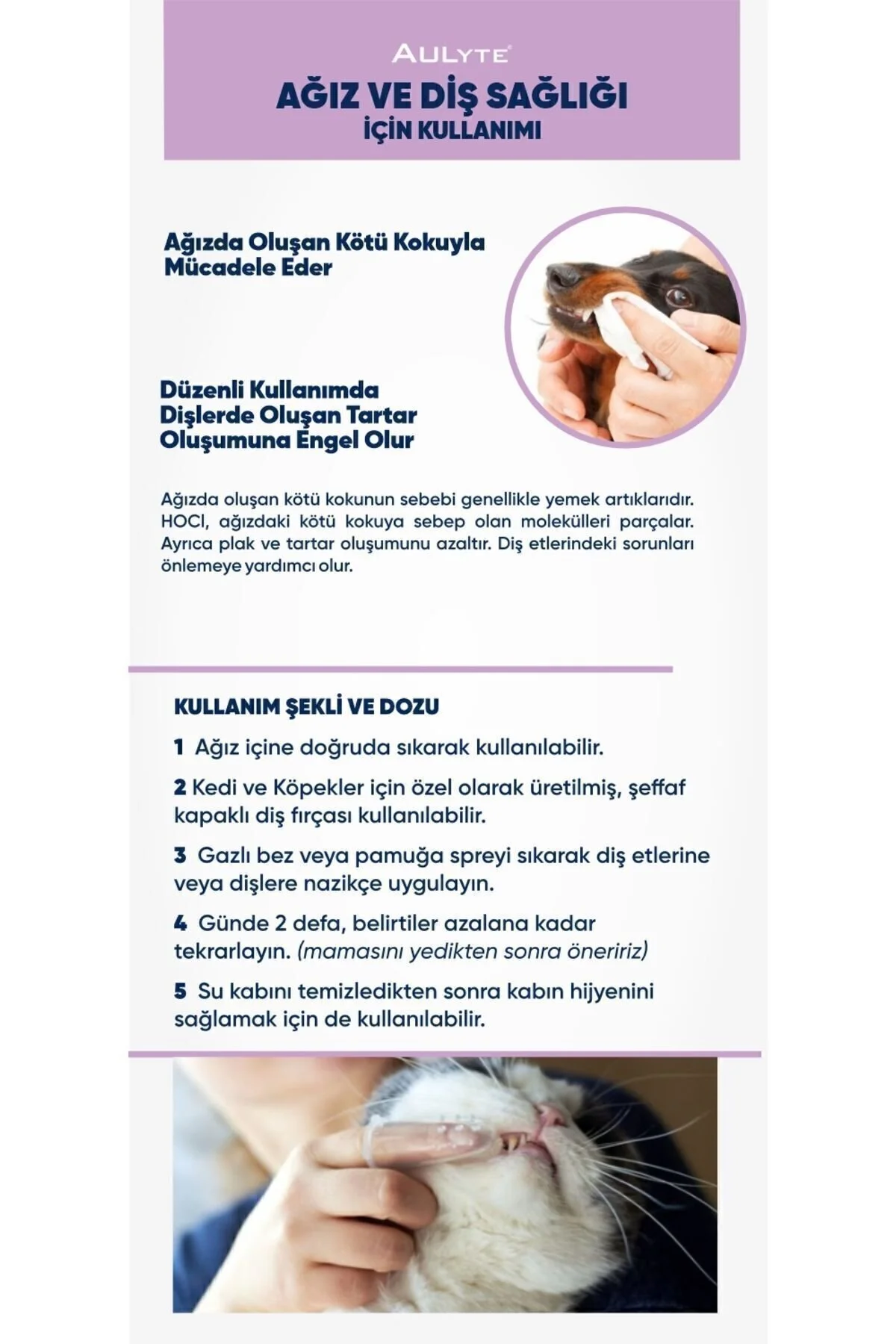 Kedi Köpek Göz, Kulak, Çene, Ağız Bakım Spreyi 1 Lt