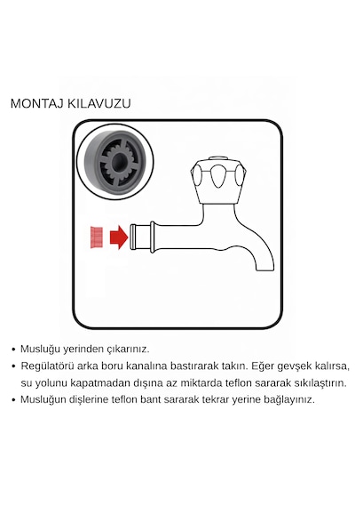 Avantaj Paketi 100 Lü Bahçe Musluğu Gömme Debi Regülatörü 11 L/dk %50 Su Tasarrufu Standart