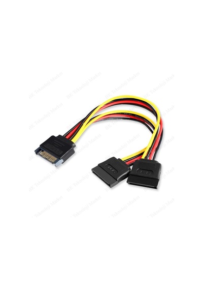 15 Pin Sata Power Çoklayıcı Y Bakır Kablo