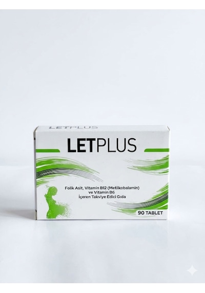 Letplus Folik Asit + Vitamin B12 + Vitamin B6 İçeren Takviye Edici Gıda 90 Tablet