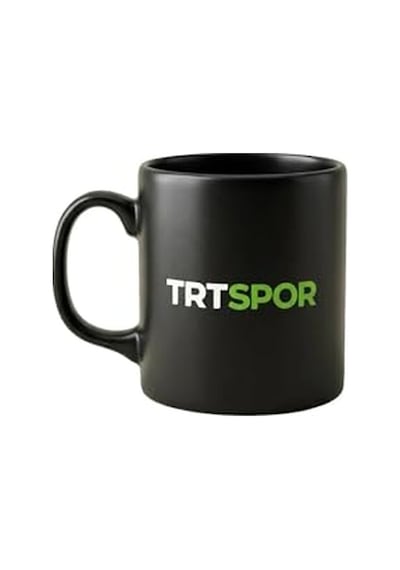 Trt Spor Logolu Siyah Kupa Altın - Beyaz