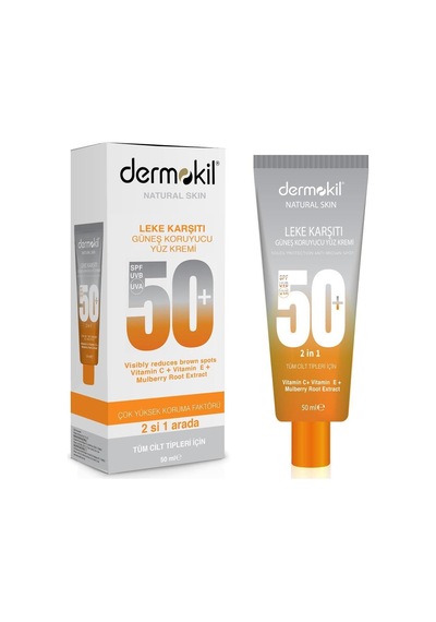 Dermokil Spf 50+ Leke Karşıtı Güneş Koruyucu Yüz Kremi 50 Ml Sku: Smg8690010472410 Açık Bej