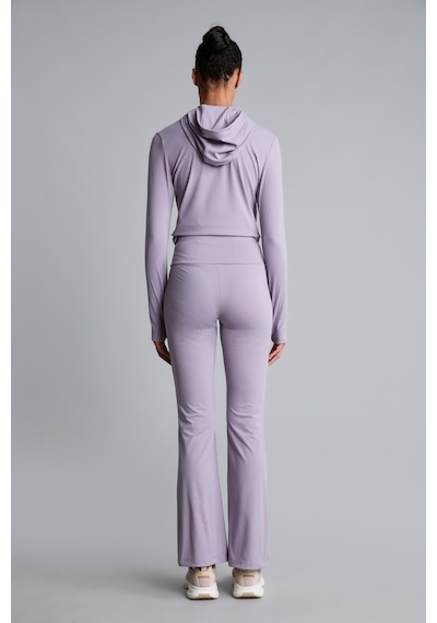 Defacto Esnek Kumaş Aırtech Flare Fit Yüksek Bel Beli Saran Sporcu Pantolon C9192ax26aupr522 Mor-pr522