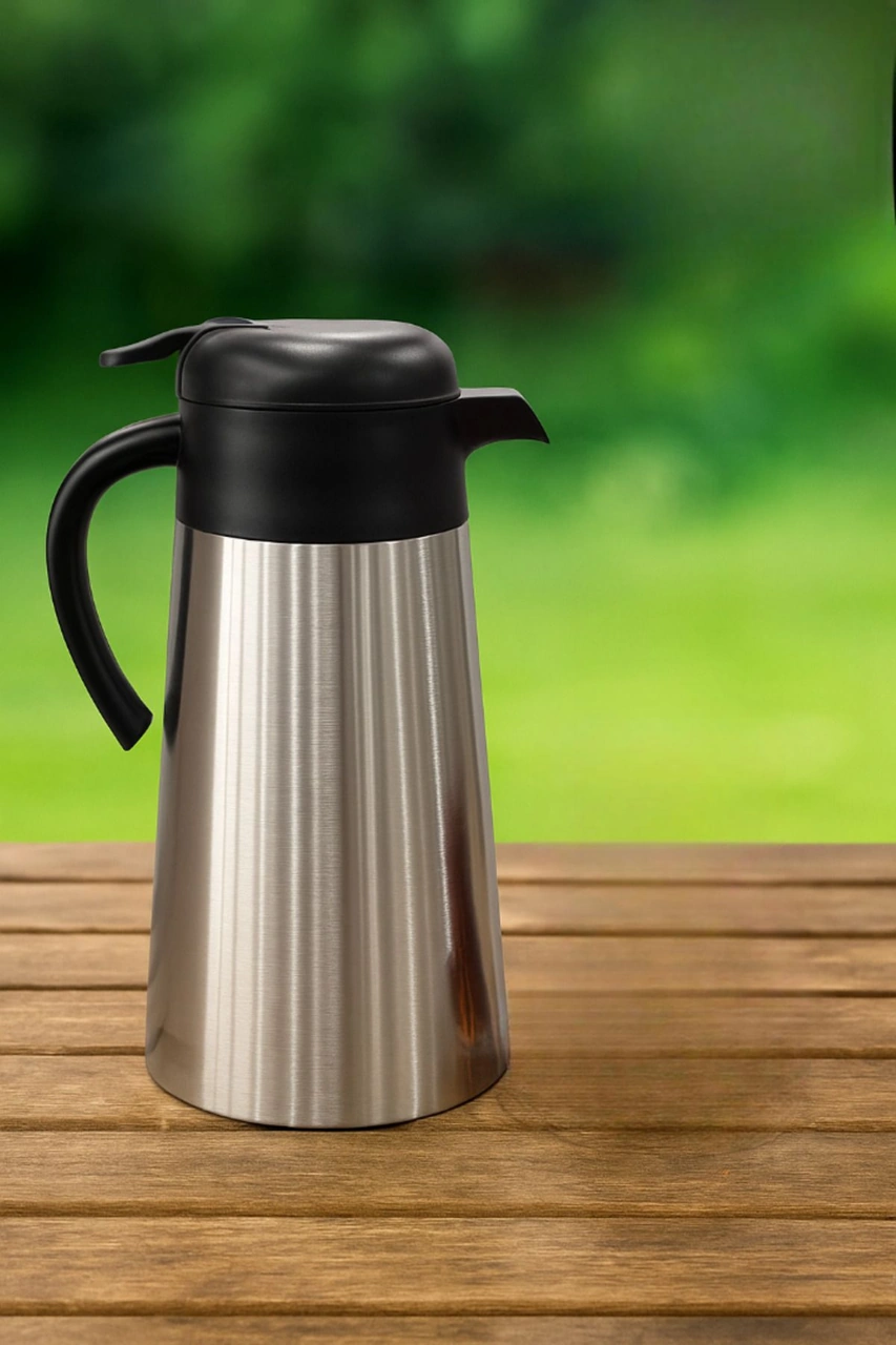 2 Litre İçi Dışı Çelik Termos Yeni Model Siyah