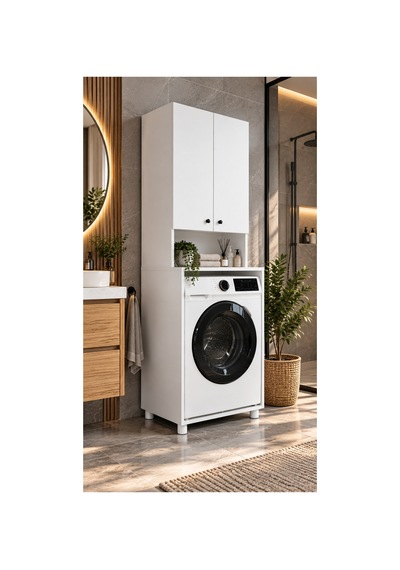 Wood Çamaşır Makine Dolabı Çok Amaçlı Dolap Banyo Kiler Beyaz - 904374634 Beyaz Wood Çamaşır Makine Dolabı Çok Amaçlı Dolap Banyo Kiler Beyaz - 904374634 Beyaz