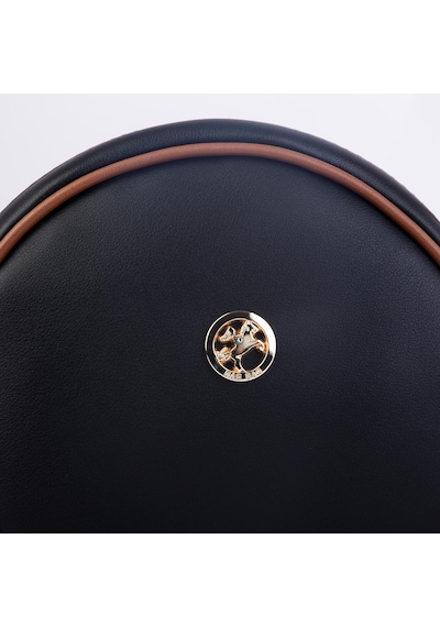 Nas Bag Kadın Yuvarlak Oval Yazlık Moda Çanta Siyah Taba Luna Siyah - Taba