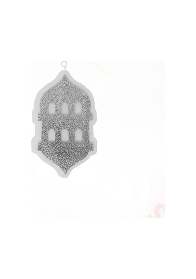 Ramazan Feneri Strafor Süs, 25cm X 15cm - Gümüş 0-99