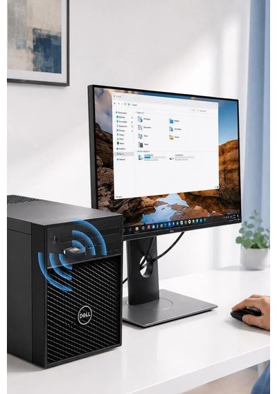 Bağlantı Parçası Elektronik Ürün Ağ Adaptörü Mini Wifi Adaptör Usb 2.0 600 Mbps Yd48 Siyah
