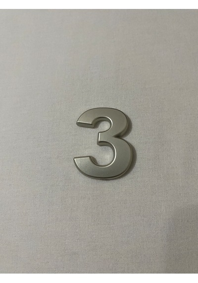 3 Üç Numara Yapışkanlı Daire Bina Villa Kapı Numarası Sarı Gold 4 Cmx5cm No:3 Plastik