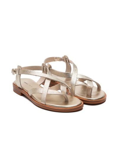 Platıno Sandalet Kadın 86x2 Frau Lamınato-s Leather Platino Platin