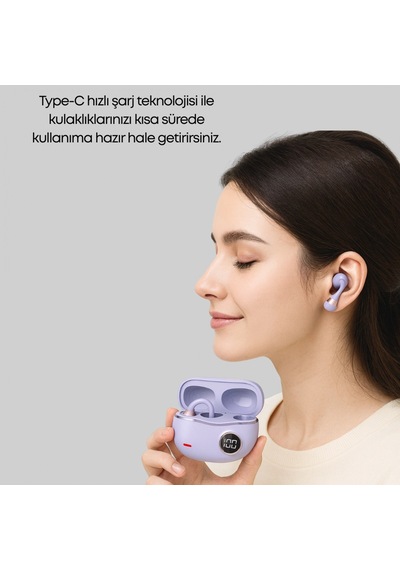 Yxg10 Bluetooth Kulaklık Açık Kulak Klipsli Tasarım, Bluetooth 5.4, Uzun Pil Ömrü Ve Dokunmatik Ko 00