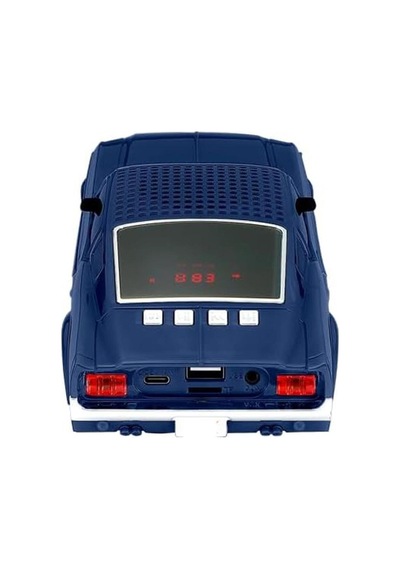 Nostaljik Araba Şeklinde Bluetooth Hoparlör Sd Kart Usb Fm Radyolu Şarjlı Taşınabilir Speaker Lacivert