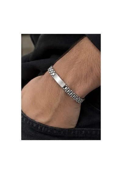 Çelik Zincir Model Bileklik Gri - 920022853 Gri