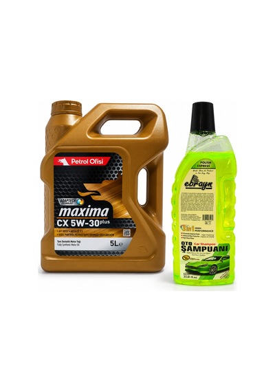 Petrol Ofisi Maxima CX DPF Partiküllü 5W-30 5 Li + Oto Şampuan 1000 ML