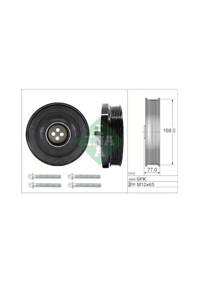 Bmw 320d E90 Krank Kasnagi 2010-2011 N47d20c Ina 544013020