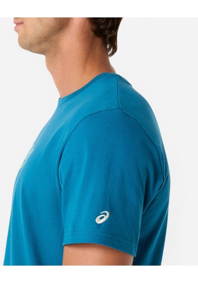 Asics Asıcs Logo Graphıc Tee Erkek Yeşil Kısa Kollu Tshirt 2031f334-400