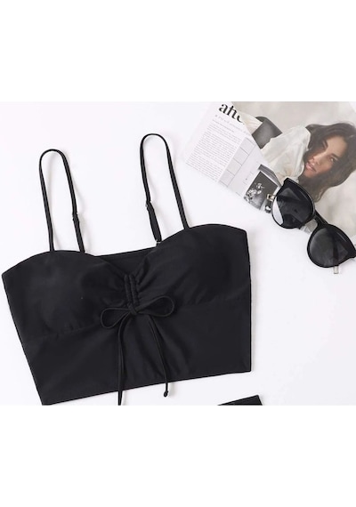 Angelsin Önden Ayarlı Büzgülü Bikini Üstü 001