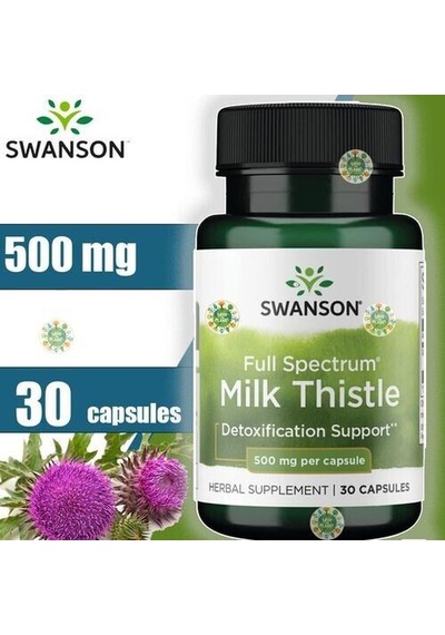 Swanson Full Milk Thistle Liver Support 500 Mg 30 Caps