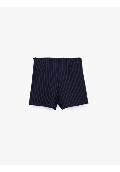 Koton Regular Fit Çizgili Mini Şort Etek Beyaz Çizgili 6wak10016uk Beyaz Çizgili