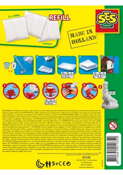 Ses Creative Kalıba Dök Ve Boya - Yedek Alçı 900gr