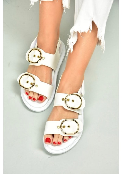 Fox Shoes U725092109 Beyaz Kadın Sandalet Beyaz