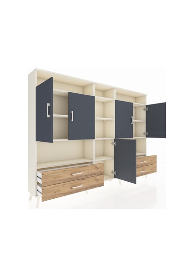 Arges Dolap 12 Raflı 4 Çekmeceli 5 Kapaklı 220x30x163 Aytaşı-antrasit/çam Antrasıt/atlas Çam - Aytası Arges Dolap 12 Raflı 4 Çekmeceli 5 Kapaklı 220x30x163 Aytaşı-antrasit/çam Antrasıt/atlas Çam - Aytası
