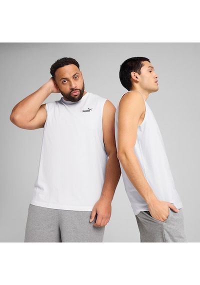 Puma ESS Sleeveless Tee Erkek Beyaz Tişört