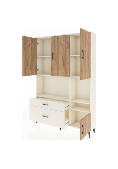 Arges Dolap 7 Raflı 2 Çekmeceli 4 Kapaklı 132x30x195 Aytaşı-ç... Aytaşı