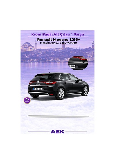 Renault Megane 4 Hb 2016+ Araca Özel Bagaj Alt Çıtası A+
