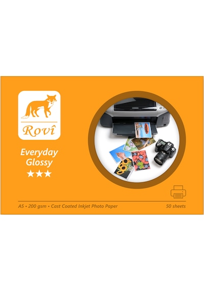 Rovi Everyday Parlak Fotoğraf Kağıdı 200Gsm 50Yp A5