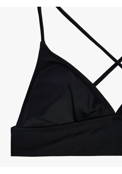Koton Çapraz Askılı Bralet Bikini Üstü Siyah 6sak10003mm