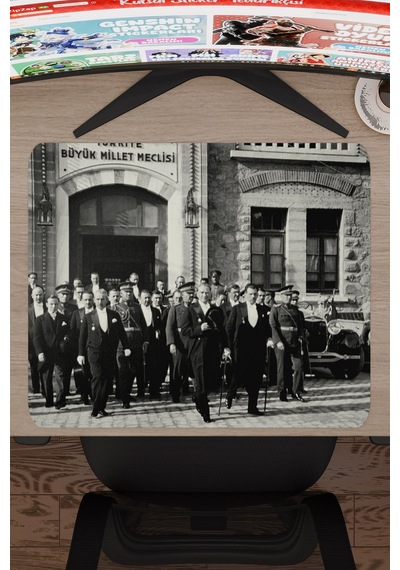 Mustafa Kemal Atatürk V1 48x40 Xl Gaming Kauçuk Kaymaz Taban Mouse Pad Fare Altlığı