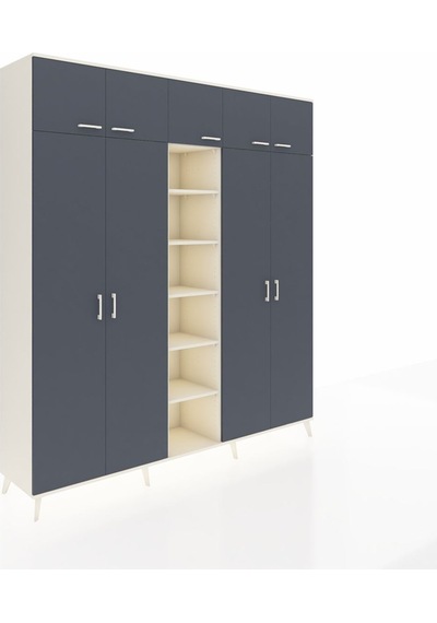 Hyperion Dolap 18 Raflı 9 Kapaklı 220x44x243 Aytaşı-antrasit/aytaşı Antrasıt/aytası Hyperion Dolap 18 Raflı 9 Kapaklı 220x44x243 Aytaşı-antrasit/aytaşı Antrasıt/aytası