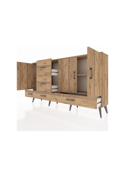 Arges Konsol 4 Raflı 5 Çekmeceli 3 Kapaklı 176x30x99 Çam-çam Atlas Çam - Atlas Çam Arges Konsol 4 Raflı 5 Çekmeceli 3 Kapaklı 176x30x99 Çam-çam Atlas Çam - Atlas Çam