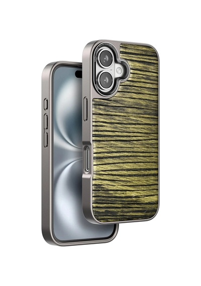 Durukar Apple, Uyumlu iPhone 16 Wave Kapak - Koyu Kahve