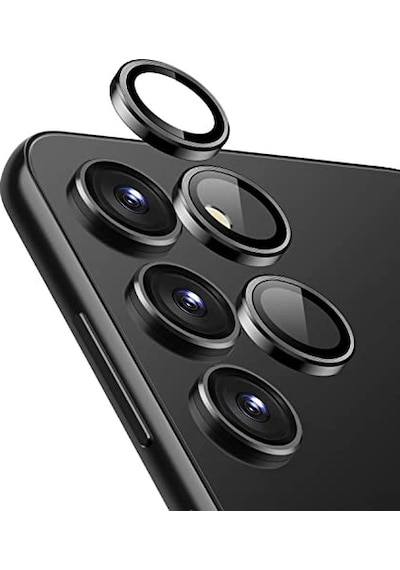 Samsung Galaxy S25 Plus Tekli Kamera Lens Koruma Camı Siyah Galaxy S25 Plus İle Uyumlu Ekran Koruyucu - Siyah Diğer