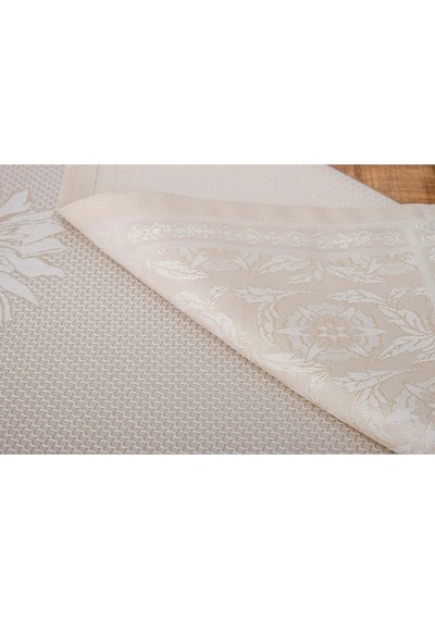 Iris Jakar Polyester Kumaş Bej Runner 45x150 Cm 1410 Bej