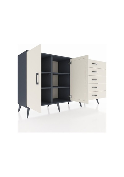 Kronos Konsol 4 Raflı 5 Çekmeceli 2 Kapaklı 176x59x99 Antrasit-aytaşı Aytası - Antrasıt Kronos Konsol 4 Raflı 5 Çekmeceli 2 Kapaklı 176x59x99 Antrasit-aytaşı Aytası - Antrasıt