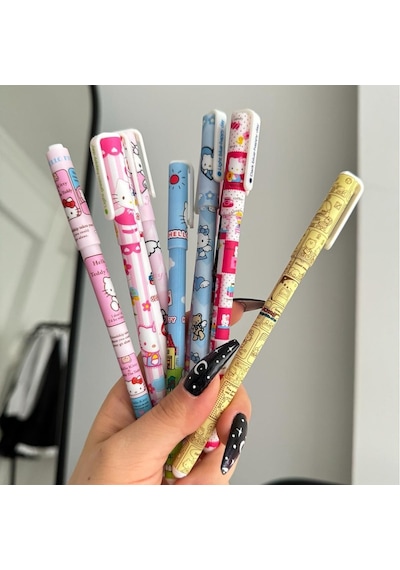 Hello Kitty Jel Renkli Tükenmez Kalem Seti 10'lu