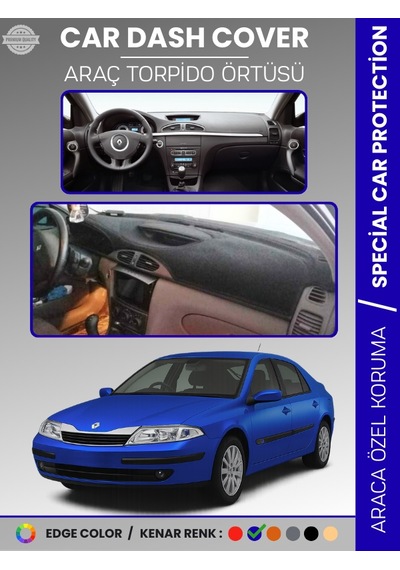 Renault Laguna 2 2002-2007 Torpido Örtüsü Ön Göğüs Koruma Torpido Koruma Araca Özel Tam Uyum - 852 Stiloto