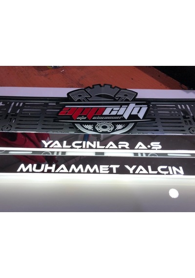 Appcity Isminize Özel Lüx Işikli Plakalik (Lüx Metalik Gri Zemin) 324196446