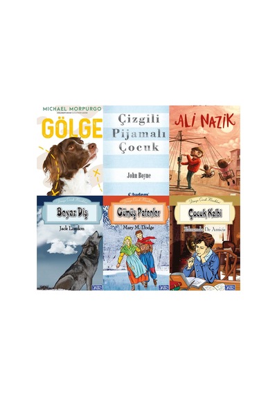Ortaokul 4.5.ve 6.sınıf Gölge,çizgili Pijamalı Çocuk,ali Nazik 6 Kitap Set