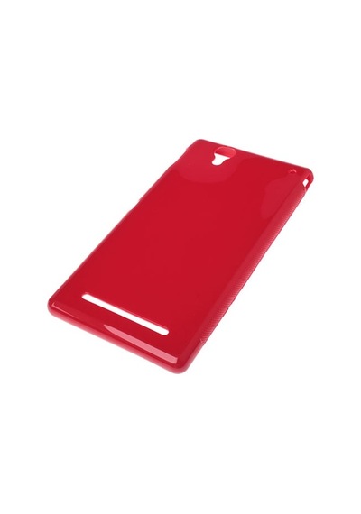 Xperia T2 Ultra İle Uyumlu Silikon Kılıf Kırmızı