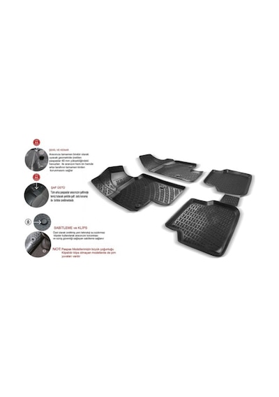 Rizline Seat Toledo 2005-2012 3D Havuzlu Bej Paspas